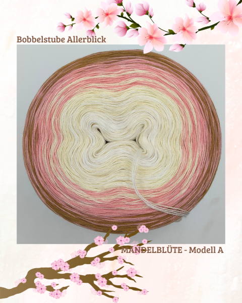 Bobbel des Monats Juni 25 " MANDELBLÜTE " 4 Farben